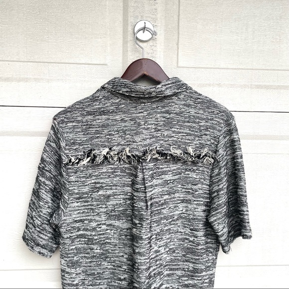 NWT ASOS Womens Dress Black White Tweed Shift Fringe Pockets 6 - Picture 5 of 9